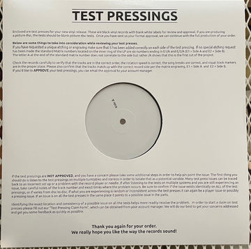 EPilogue Of The Lamb // Test Pressing