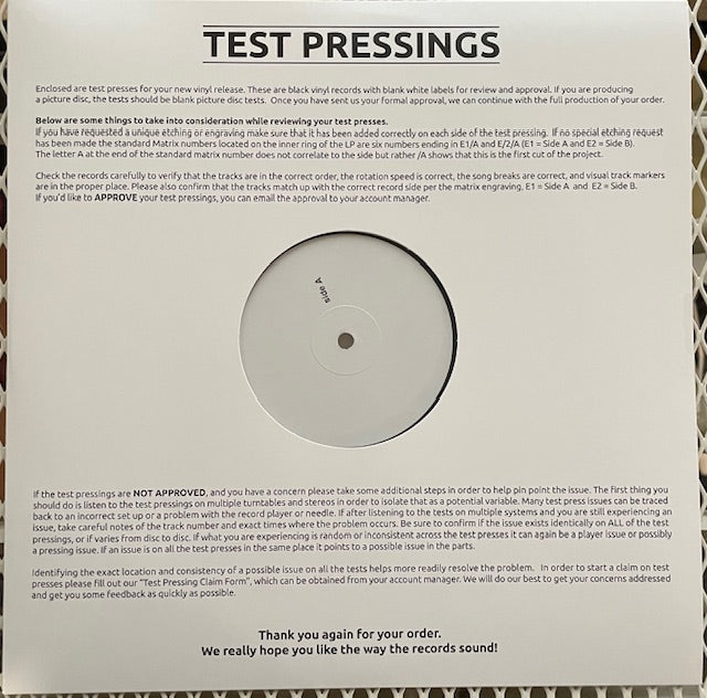 EPilogue Of The Lamb // Test Pressing