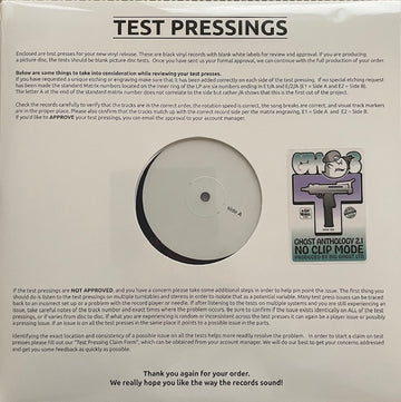 Ghost Anthology 2.1  // Test Pressing