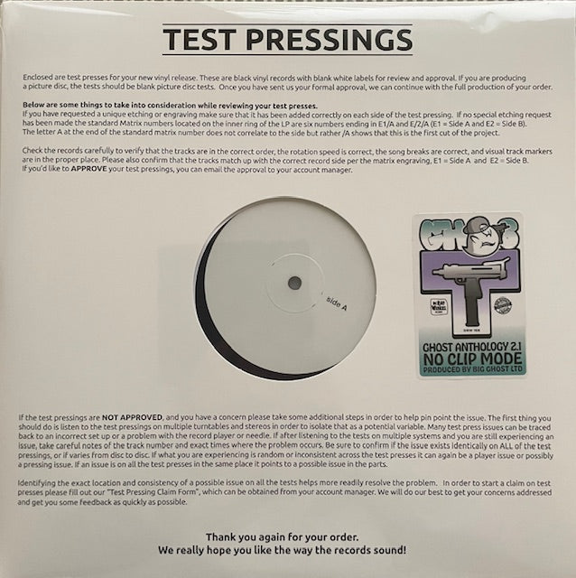 Ghost Anthology 2.1  // Test Pressing