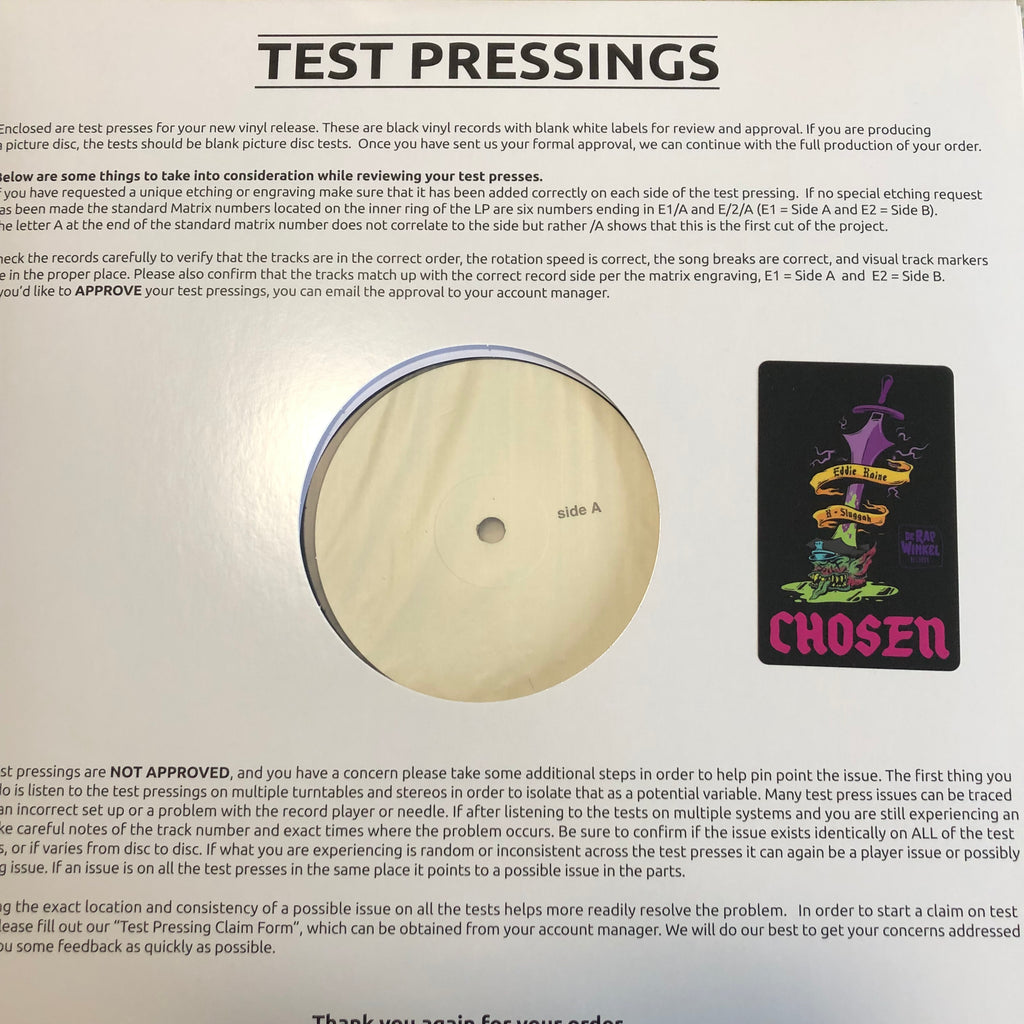 Chosen -Eddie Kaine // Test Pressing