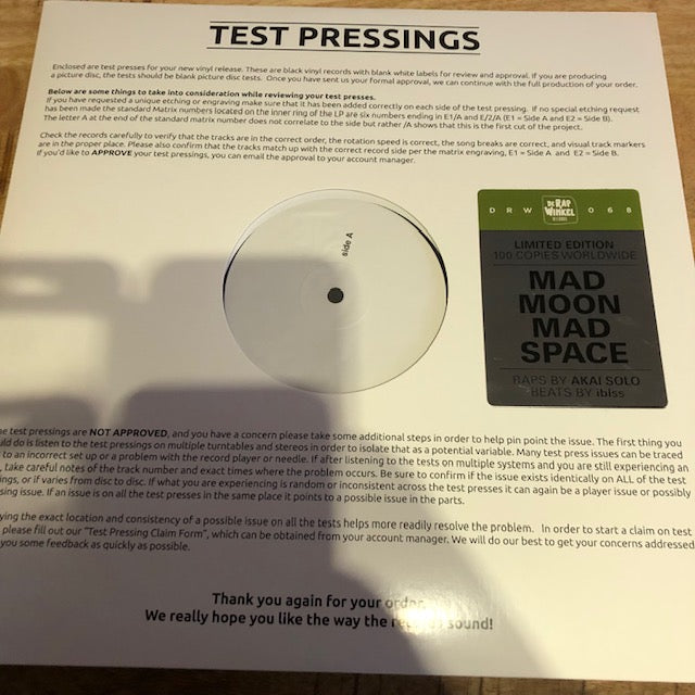 Mad Moon - Mad Space Test Pressing