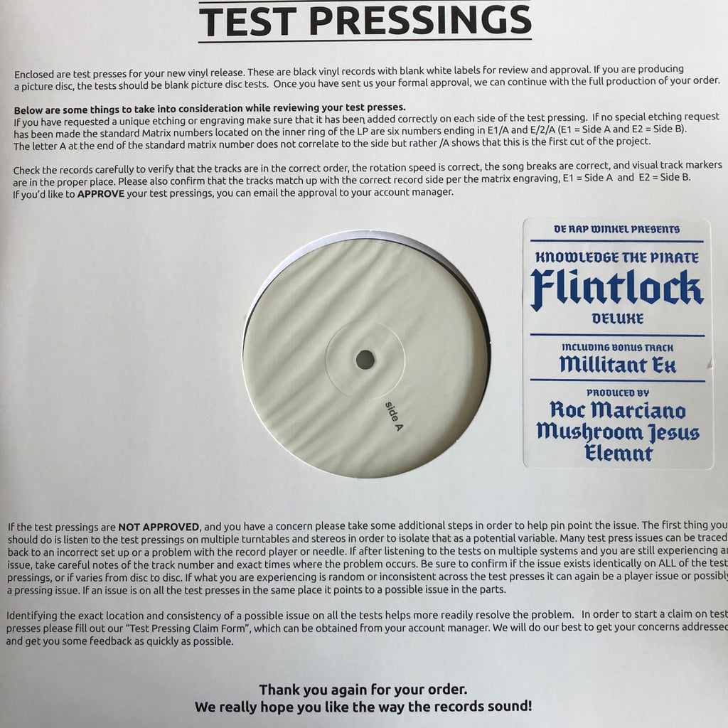 Flintlock - Knowledge The Pirate // Test Pressing